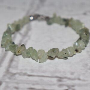 NWOT Moss Agate Beaded bracelet 7.5"